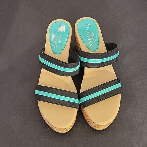 BRANS NEW  LADY GODIVA WEDGE WOMEN'S  SHOES - Picture 3 of 16